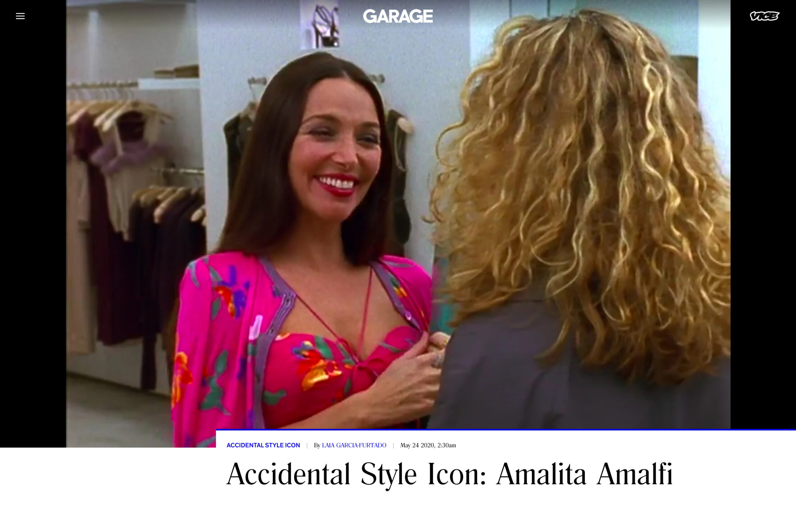 Carole Davis - Garage Magazine VICE Accidental Style Icon: Amalita Amalfi